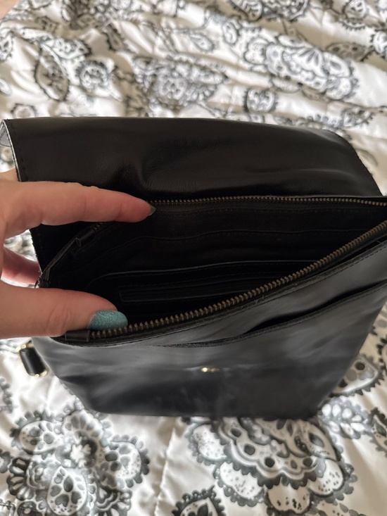Andar black leather backpack purse NWT
